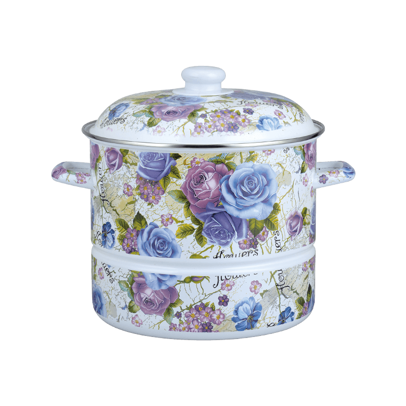 756D สแตนเลสสตีลรอบขอบเรือกลไฟเคลือบฟันพร้อมถาดนึ่ง