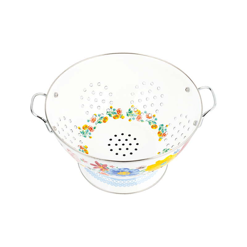 ตะกร้าผลไม้เคลือบฟันโบราณ