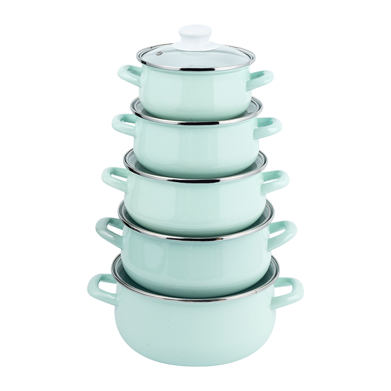 673D-5 color enamel stockpot พิมพ์