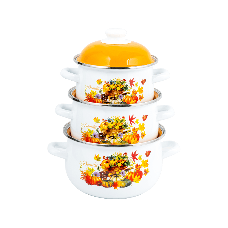 806D-5 สแตนเลสกลม RIM Stockpot Simmer Enamel Pot