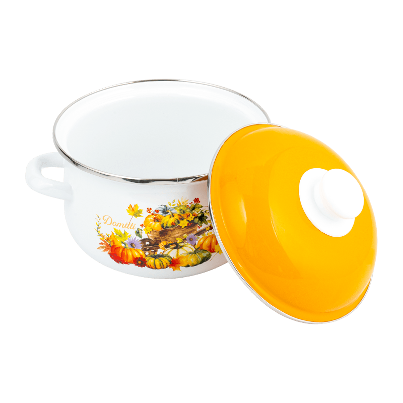 806D-5 สแตนเลสกลม RIM Stockpot Simmer Enamel Pot