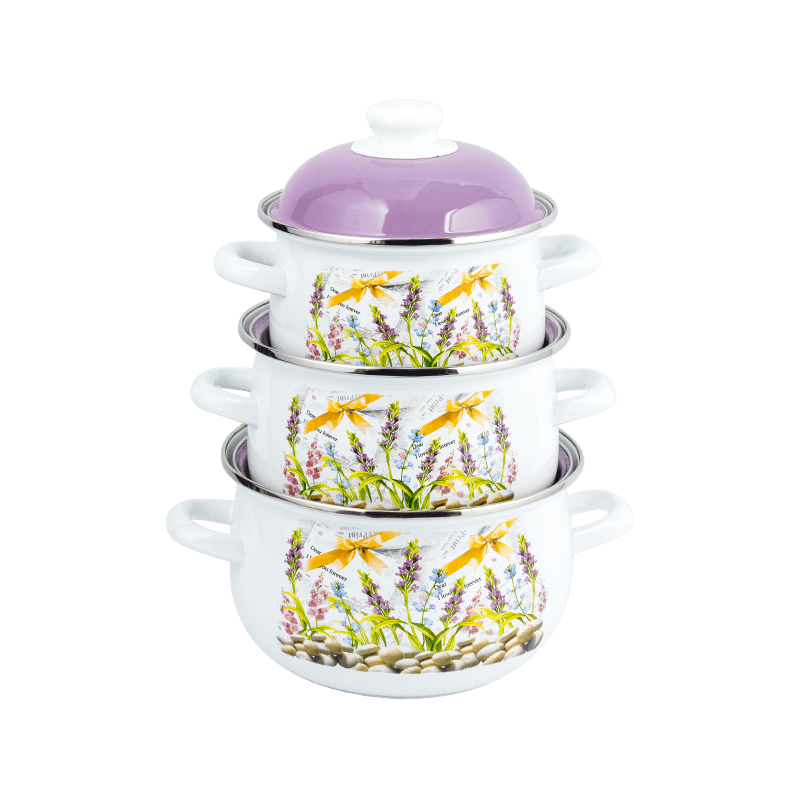 806D-5 สแตนเลสกลม RIM Stockpot Simmer Enamel Pot