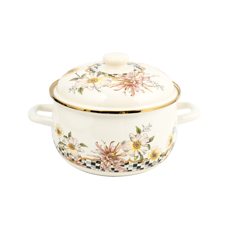 806D-5 สแตนเลสกลม RIM Stockpot Simmer Enamel Pot