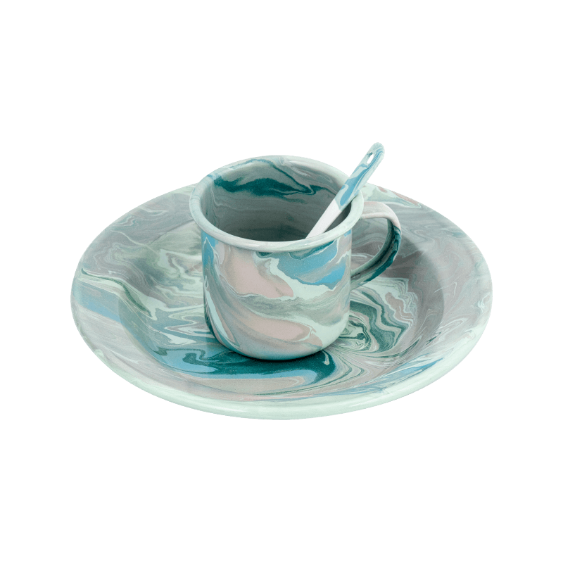 ชุดกาน้ำชาเคลือบฟันดอกไม้ยุโรป ชุดกาน้ำชาเคลือบฟันดอกไม้ยุโรป