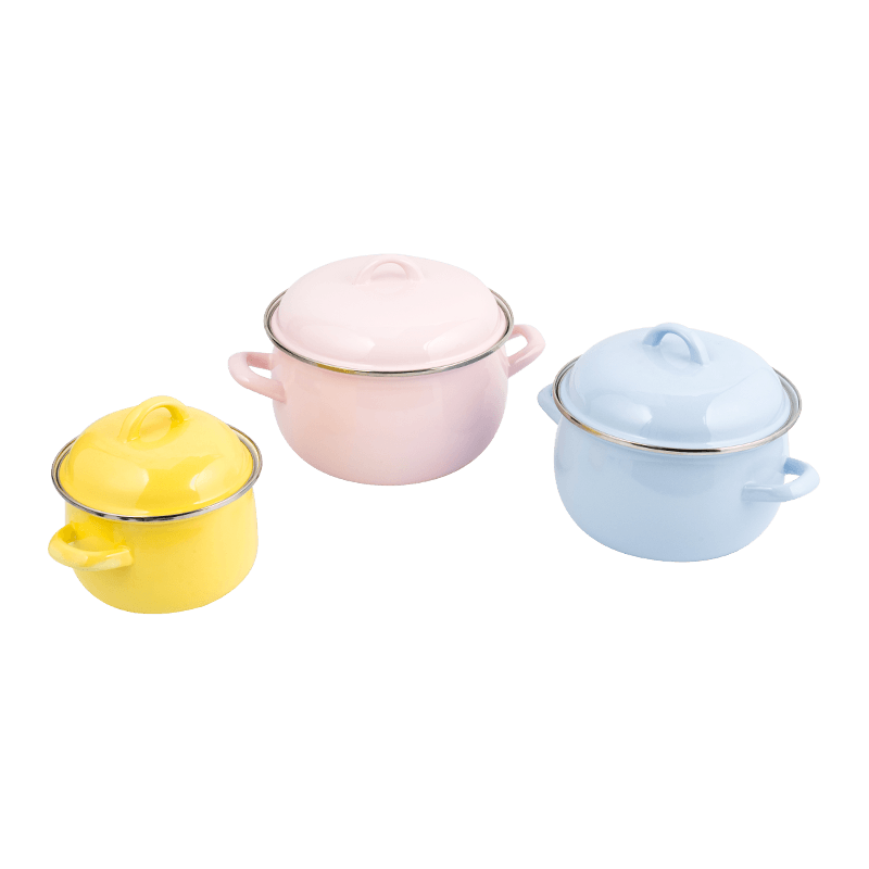 806D-5 สแตนเลสกลม RIM Stockpot Simmer Enamel Pot