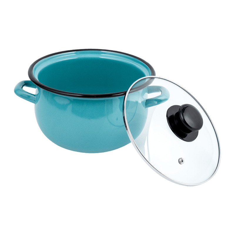 806D-5 สแตนเลสกลม RIM Stockpot Simmer Enamel Pot