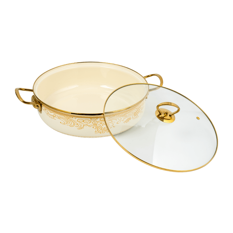 406d เคลือบสแตนเลสรอบ Rim Seafood Stockpot