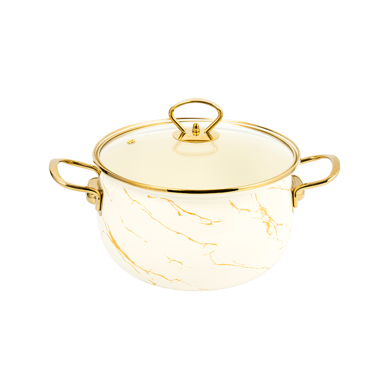 806D-5 สแตนเลสกลม RIM Stockpot Simmer Enamel Pot