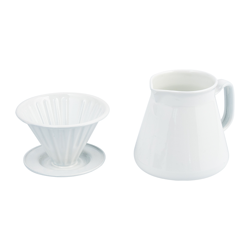 ชุดเครื่องชงกาแฟเคลือบฟัน