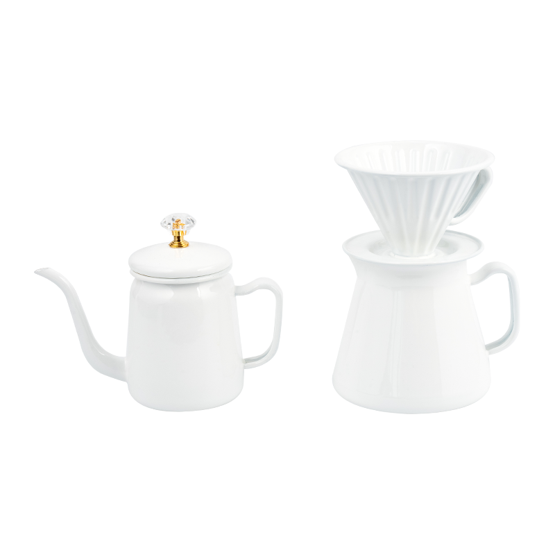 ชุดเครื่องชงกาแฟเคลือบฟัน ชุดเครื่องชงกาแฟเคลือบฟัน